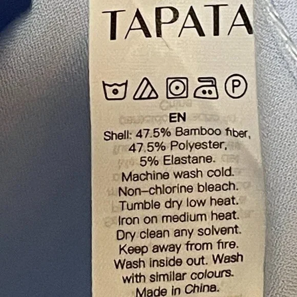 Tapata Light Blue Button Down Bodysuit Size L - Picture 4 of 4